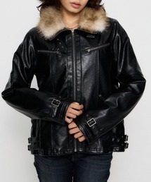 LIGHT VOLUME FAUX LEATHER ジャケット