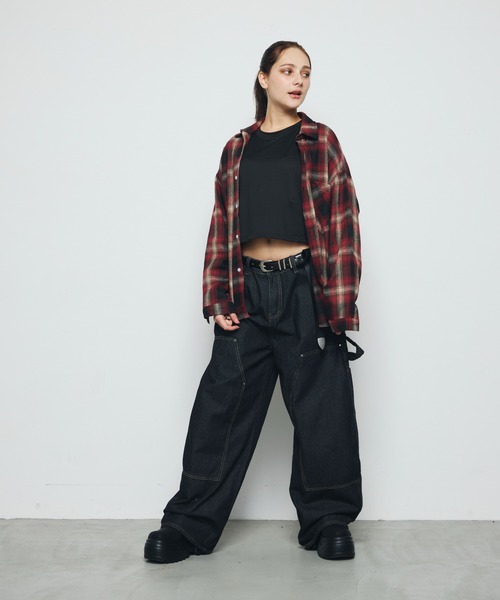 DAZE(デイズ)の「ペインター ワイド デニムパンツ(デニムパンツ・メンズ・ブラック系・SMALL/MEDIUM/LARGE/X-LARGE)」の20枚目の写真