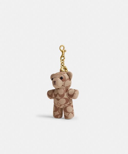 R*D様 COACH★可愛いベアバックチャーム★日本未発売★ ベア バッグ チャーム・シグネチャー ジャカード（キーホルダー