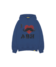 アイラブマスタッシュ フード付きスウェットシャツ ABH367-169 ブルー