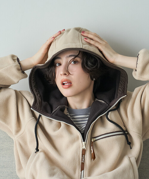 FREAK'S STORE(フリークスストア)の「Foxfire × FREAK'S STORE/フォックスファイヤー フリース プルオーバー/ハーフジップパーカー(パーカー・レディース・チャコールグレー/ナチュラル/ネイビー・フリ-)」の9枚目の写真