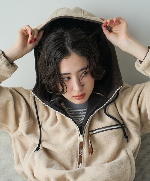 FREAK'S STORE(フリークスストア)の「Foxfire × FREAK'S STORE/フォックスファイヤー フリース プルオーバー/ハーフジップパーカー(パーカー・レディース・チャコールグレー/ナチュラル/ネイビー・フリ-)」の10枚目の写真