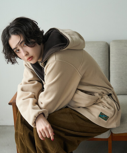FREAK'S STORE(フリークスストア)の「Foxfire × FREAK'S STORE/フォックスファイヤー フリース プルオーバー/ハーフジップパーカー(パーカー・レディース・チャコールグレー/ナチュラル/ネイビー・フリ-)」の12枚目の写真