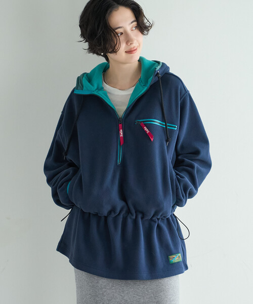 FREAK'S STORE(フリークスストア)の「Foxfire × FREAK'S STORE/フォックスファイヤー フリース プルオーバー/ハーフジップパーカー(パーカー・レディース・チャコールグレー/ナチュラル/ネイビー・フリ-)」の21枚目の写真