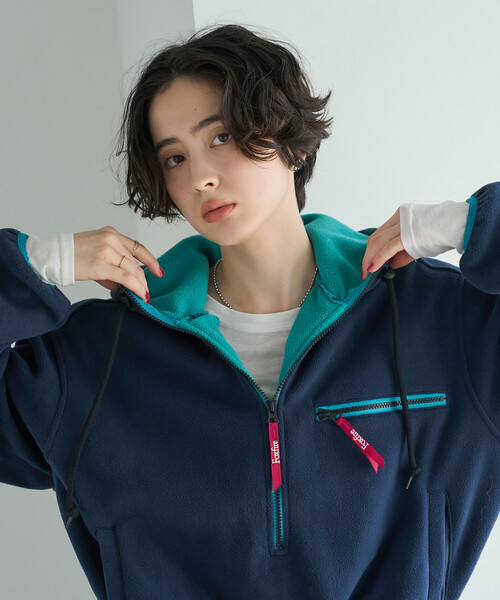FREAK'S STORE(フリークスストア)の「Foxfire × FREAK'S STORE/フォックスファイヤー フリース プルオーバー/ハーフジップパーカー(パーカー・レディース・チャコールグレー/ナチュラル/ネイビー・フリ-)」の22枚目の写真