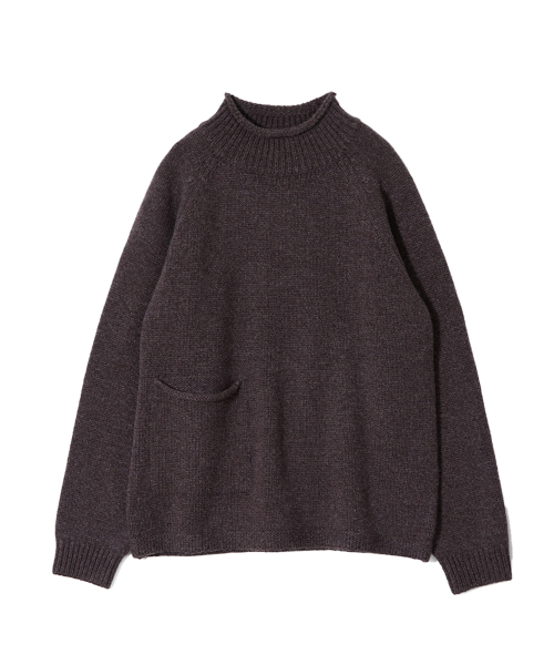 HORLISUN(ホーリーサン)の「フィヨルド ロールネック ポケットニット メランジブラウン(ニット/セーター・メンズ・その他・MEDIUM/LARGE)」の1枚目の写真