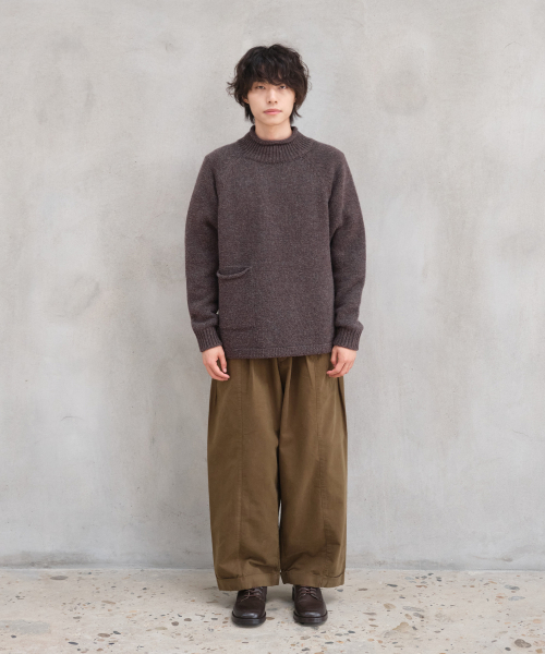 HORLISUN(ホーリーサン)の「フィヨルド ロールネック ポケットニット メランジブラウン(ニット/セーター・メンズ・その他・MEDIUM/LARGE)」の6枚目の写真