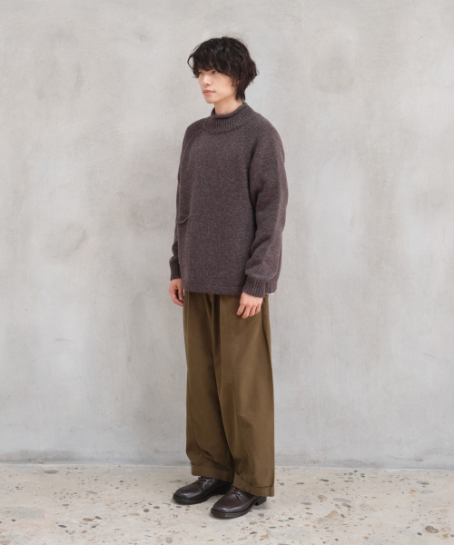 HORLISUN(ホーリーサン)の「フィヨルド ロールネック ポケットニット メランジブラウン(ニット/セーター・メンズ・その他・MEDIUM/LARGE)」の7枚目の写真