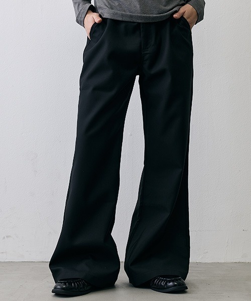 Shoowtime(ショウタイム)の「Drape Detail Loose Flare Pants / ドレープディテール ルーズフレアパンツ(スラックス・メンズ・ブラック・X-LARGE/MEDIUM/SMALL/LARGE)」の6枚目の写真