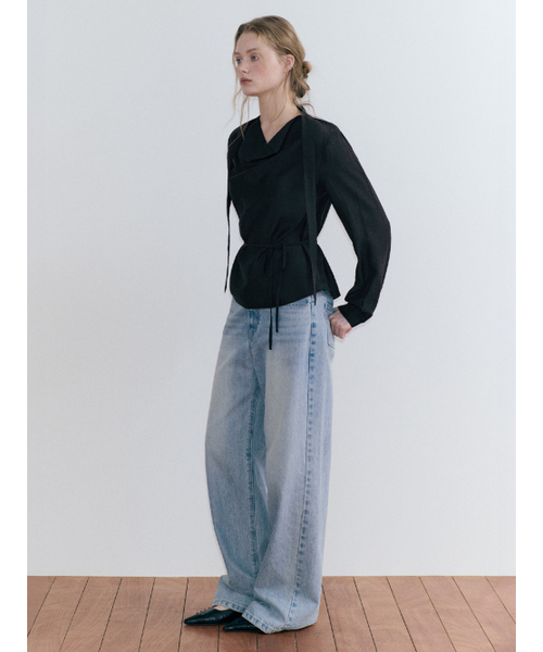 ETMON(エトモン)の「カウルネックタイブラウス ブラック(シャツ/ブラウス・レディース・その他・SMALL/MEDIUM)」の2枚目の写真