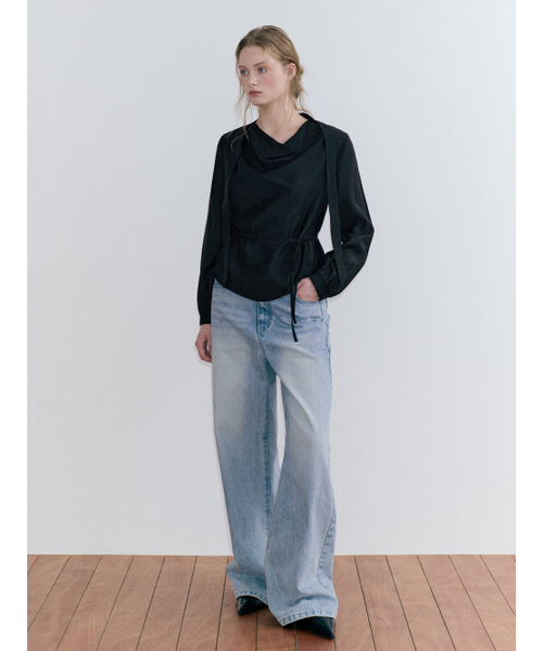 ETMON(エトモン)の「カウルネックタイブラウス ブラック(シャツ/ブラウス・レディース・その他・SMALL/MEDIUM)」の3枚目の写真