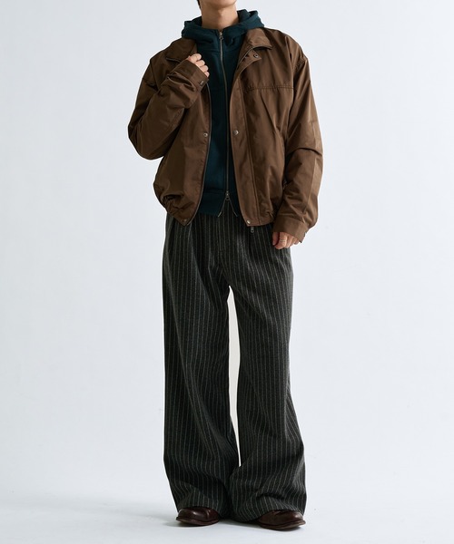 sedacle（セダクル）の「Two Tuck Stripe Wide Slacks  / ツータックストライプワイドスラックス（スラックス・メンズ・ブラウン系その他/グレー・SMALL/MEDIUM/LARGE）」の17枚目の写真