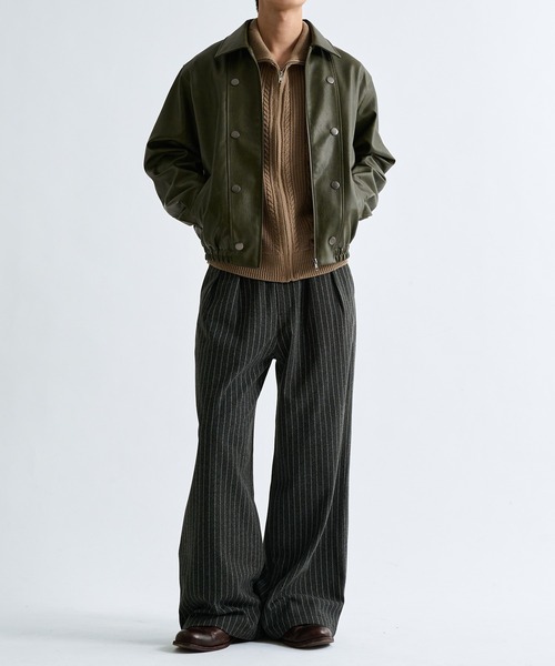 sedacle（セダクル）の「Two Tuck Stripe Wide Slacks  / ツータックストライプワイドスラックス（スラックス・メンズ・ブラウン系その他/グレー・SMALL/MEDIUM/LARGE）」の21枚目の写真