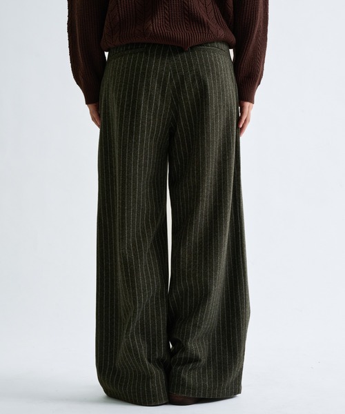 sedacle（セダクル）の「Two Tuck Stripe Wide Slacks  / ツータックストライプワイドスラックス（スラックス・メンズ・ブラウン系その他/グレー・SMALL/MEDIUM/LARGE）」の11枚目の写真