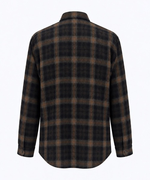 ENCOMING（インカミング）の「【ENCOMING】CLASSIC LONG SLEEVE SHIRT（シャツ/ブラウス・メンズ・グレー/ブラウン・M）」の4枚目の写真