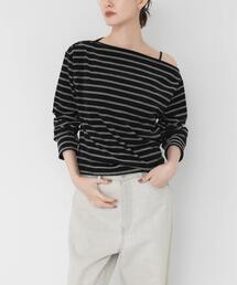 URBAN RESEARCH（アーバンリサーチ）の「VELOUR BORDER 2WAY TOPS（Tシャツ/カットソー・レディース）」