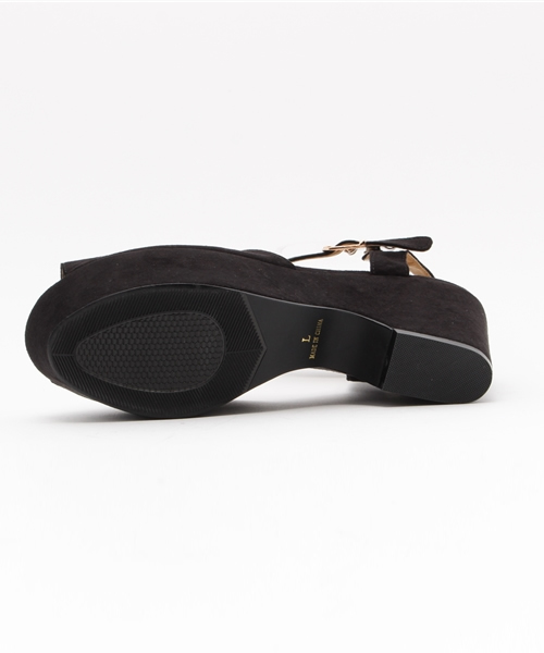 WEGO（ウィゴー）の「WEGO/スエードタッチサンダル（サンダル・レディース・ブラック/グレー・MEDIUM/LARGE）」の4枚目の写真