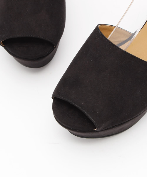 WEGO（ウィゴー）の「WEGO/スエードタッチサンダル（サンダル・レディース・ブラック/グレー・MEDIUM/LARGE）」の6枚目の写真