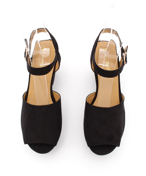 WEGO（ウィゴー）の「WEGO/スエードタッチサンダル（サンダル・レディース・ブラック/グレー・MEDIUM/LARGE）」の9枚目の写真