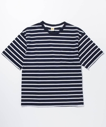 AMERICAN RAG CIE | VELVA SHEEN ヴェルバ シーン 別注 ビックシルエット ボーダー 半袖 ポケット Tシャツ(Tシャツ/カットソー)