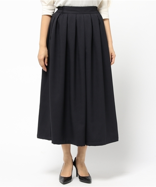 mizuiroind(ミズイロインド)の「mizuiro ind ワイドタックドパンツ(その他パンツ・レディース・ネイビー/カーキ/チャコールグレー・1/2)」の4枚目の写真