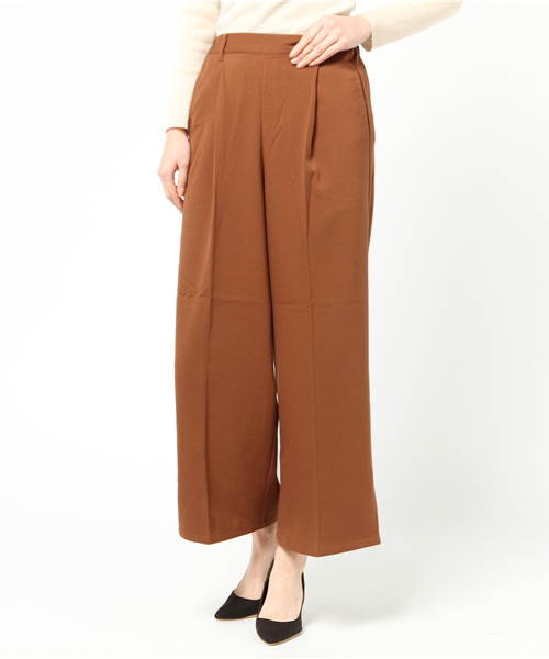 ikka(イッカ)の「サイドスリット裏起毛ガウチョパンツ(その他パンツ・レディース・チャコールグレー/ブラック/ブラウン・MEDIUM/LARGE)」の4枚目の写真