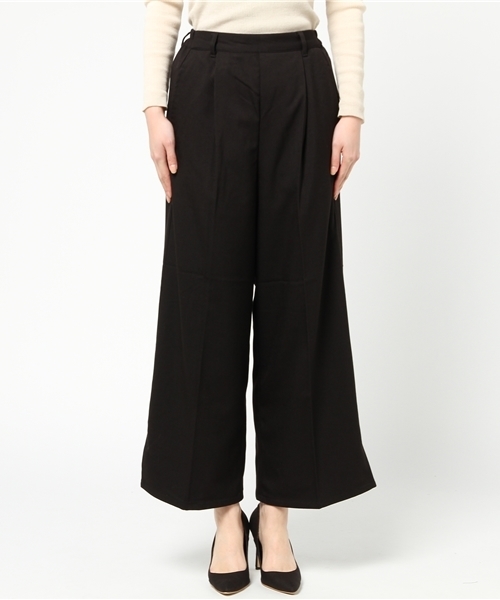 ikka(イッカ)の「サイドスリット裏起毛ガウチョパンツ(その他パンツ・レディース・チャコールグレー/ブラック/ブラウン・MEDIUM/LARGE)」の5枚目の写真