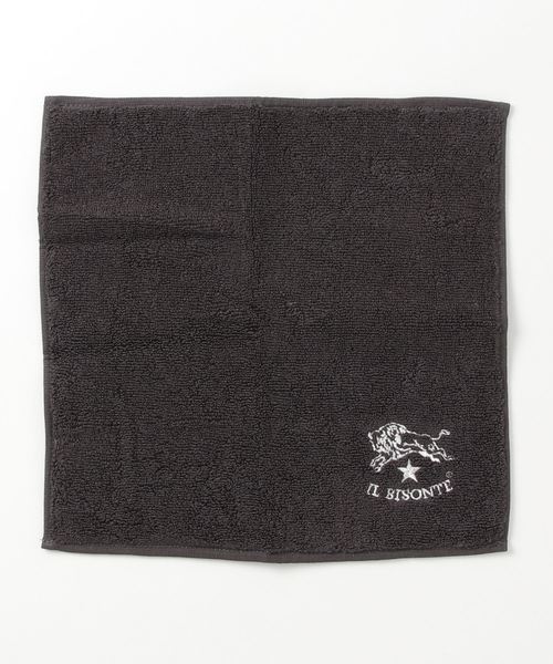 IL BISONTE(イルビゾンテ)の「IL BISONTE / MINI TOWEL(ハンカチ/ハンドタオル)」|ブラック
