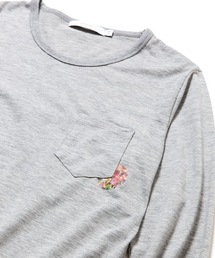 Flower Coin Pocket L/S T Made in Japan