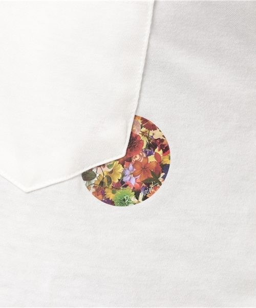 rehacer(レアセル)の「Flower Coin Pocket L/S T Made in Japan(Tシャツ/カットソー・メンズ・グレー/ネイビー/ブラック/ホワイト・MEDIUM/LARGE/SMALL)」の5枚目の写真