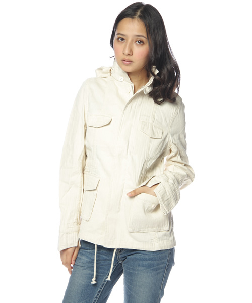 CIAOPANIC（チャオパニック）の「M65JKT（ミリタリージャケット・レディース・ネイビー/オフホワイト/オリーブ・FREE）」の2枚目の写真