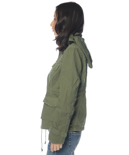 CIAOPANIC（チャオパニック）の「M65JKT（ミリタリージャケット・レディース・ネイビー/オフホワイト/オリーブ・FREE）」の4枚目の写真