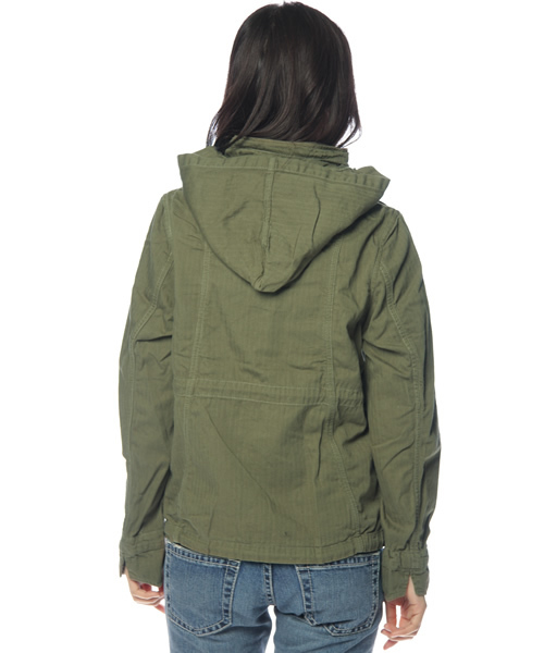 CIAOPANIC（チャオパニック）の「M65JKT（ミリタリージャケット・レディース・ネイビー/オフホワイト/オリーブ・FREE）」の5枚目の写真