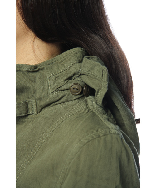 CIAOPANIC（チャオパニック）の「M65JKT（ミリタリージャケット・レディース・ネイビー/オフホワイト/オリーブ・FREE）」の7枚目の写真