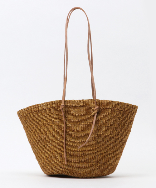 CONTROL FREAK / CTFK（コントロールフリーク）の「control freak:レザーハンドルトート（トートバッグ・レディース・ベージュ/イエロー/ブルー・ONE SIZE）」の2枚目の写真