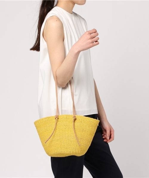 CONTROL FREAK / CTFK（コントロールフリーク）の「control freak:レザーハンドルトート（トートバッグ・レディース・ベージュ/イエロー/ブルー・ONE SIZE）」の8枚目の写真