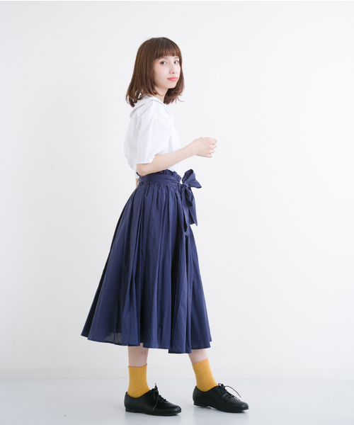 MERLOT(メルロー)の「ウエストリボンボリュームフレアスカート633-1527(スカート・レディース・ブラック/ベージュ/オレンジ/ネイビー・FREE)」の19枚目の写真