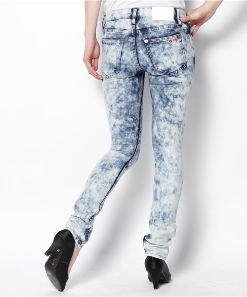 X-girl(エックスガール)の「MICHAEL JEAN(デニムパンツ・レディース・ライトブルー/マルチ・24inch/25inch/26inch/27inch)」の4枚目の写真