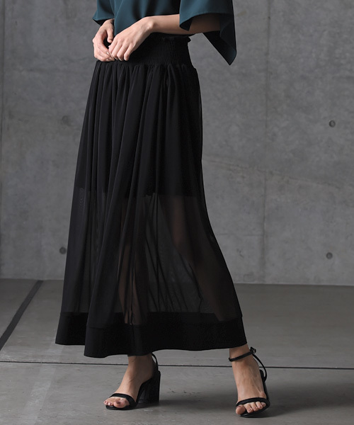 Amorous Insense アモラスインセンス の テープシースルーロングスカート スカート Wear