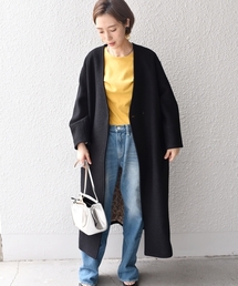 Prefer SHIPS | Prefer SHIPS:ブークレノーカラーロングコート◆(その他アウター)