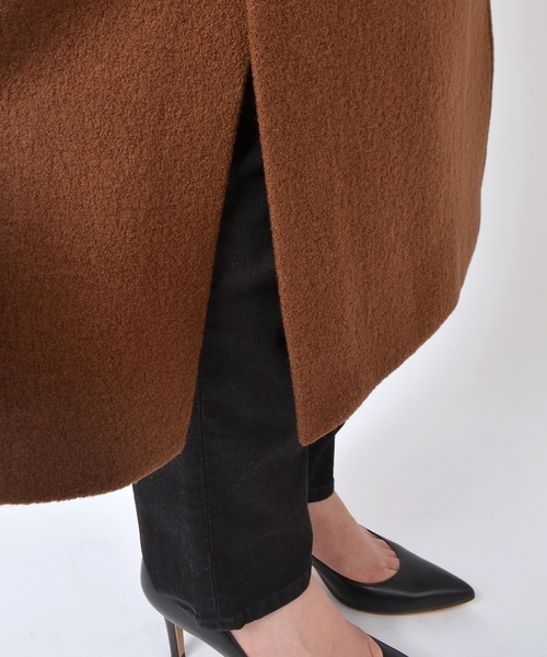 Prefer SHIPS(プリファーシップス)の「Prefer SHIPS:ブークレノーカラーロングコート◇(その他アウター・レディース・ブラック/ブラウン・ONE SIZE)」の11枚目の写真