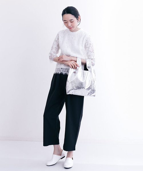 merlot plus（メルロープリュス）の「メタリックマルシェバッグ2475（ハンドバッグ・レディース・ブラウン/シルバー/ゴールド・FREE）」の9枚目の写真