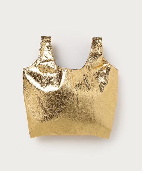 merlot plus（メルロープリュス）の「メタリックマルシェバッグ2475（ハンドバッグ・レディース・ブラウン/シルバー/ゴールド・FREE）」の3枚目の写真