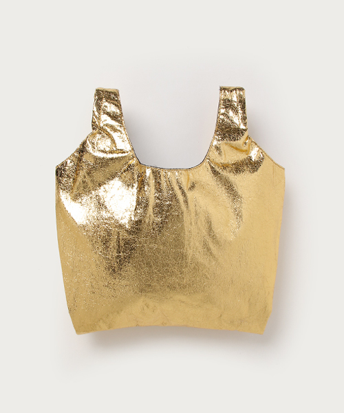 merlot plus（メルロープリュス）の「メタリックマルシェバッグ2475（ハンドバッグ・レディース・ブラウン/シルバー/ゴールド・FREE）」の4枚目の写真