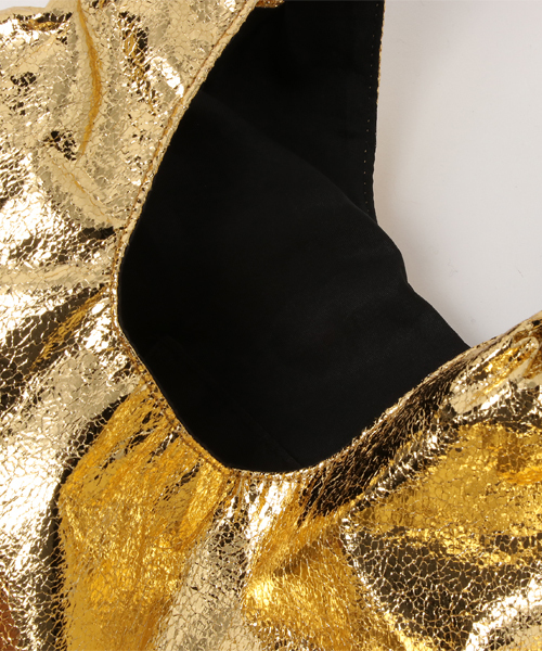 merlot plus（メルロープリュス）の「メタリックマルシェバッグ2475（ハンドバッグ・レディース・ブラウン/シルバー/ゴールド・FREE）」の6枚目の写真