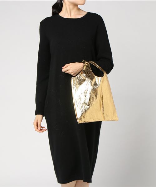 merlot plus（メルロープリュス）の「メタリックマルシェバッグ2475（ハンドバッグ・レディース・ブラウン/シルバー/ゴールド・FREE）」の7枚目の写真