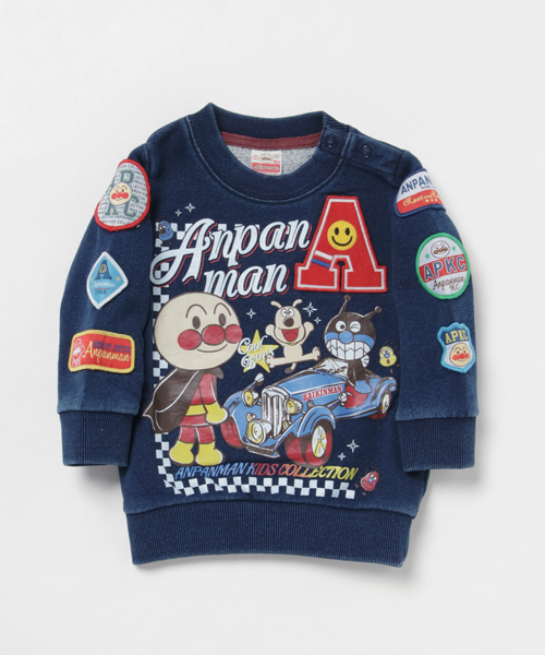 ANPANMAN KIDS COLLECTION(アンパンマンキッズコレクション)の「【アンパンマン】ワッペントレーナー/スウェット(スウェット)」|ネイビー