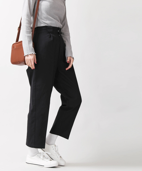 WEGO(ウィゴー)の「WEGO/クロップドセンタープレスチノパンツ(チノパンツ・レディース・ブラック/ベージュ・FREE)」の10枚目の写真