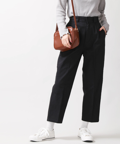 WEGO(ウィゴー)の「WEGO/クロップドセンタープレスチノパンツ(チノパンツ・レディース・ブラック/ベージュ・FREE)」の9枚目の写真