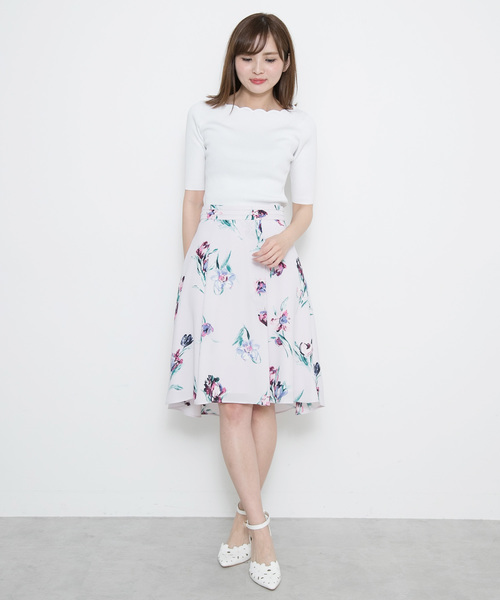 PROPORTION BODY DRESSING（プロポーションボディドレッシング）の「◆スカラップリブ5分袖ニット（ニット/セーター・レディース・ブラック/ホワイト/イエロー系その他/レッド/グリーン・2/3）」の13枚目の写真